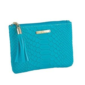 NWT Gigi New York Zip Pouch Aqua